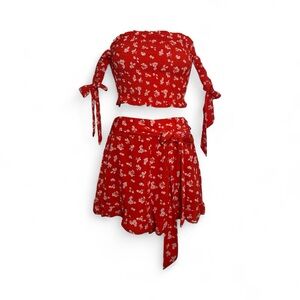 Parisian Works Scarlet Floral Bandeau